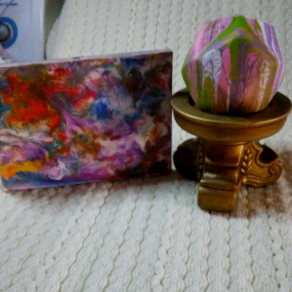 Original artwork paint pouring